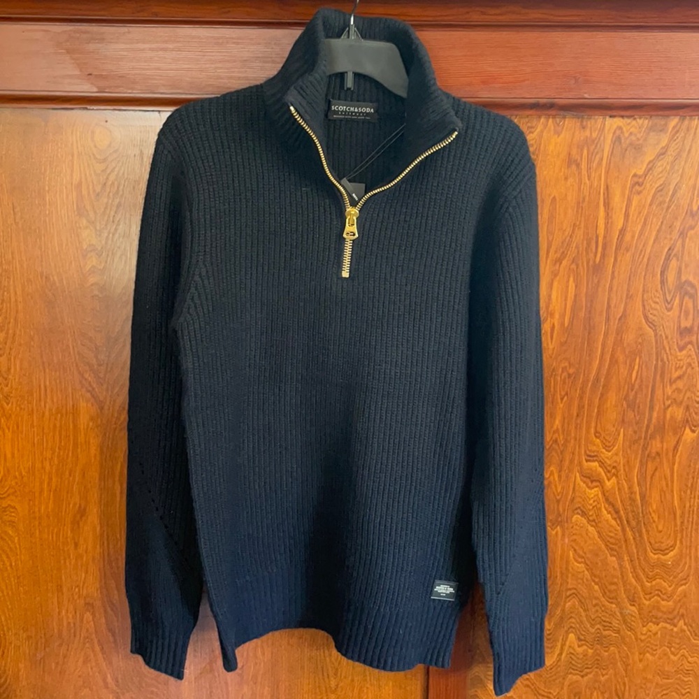 NWT Scotch&Soda 1/4 zip sweater size L